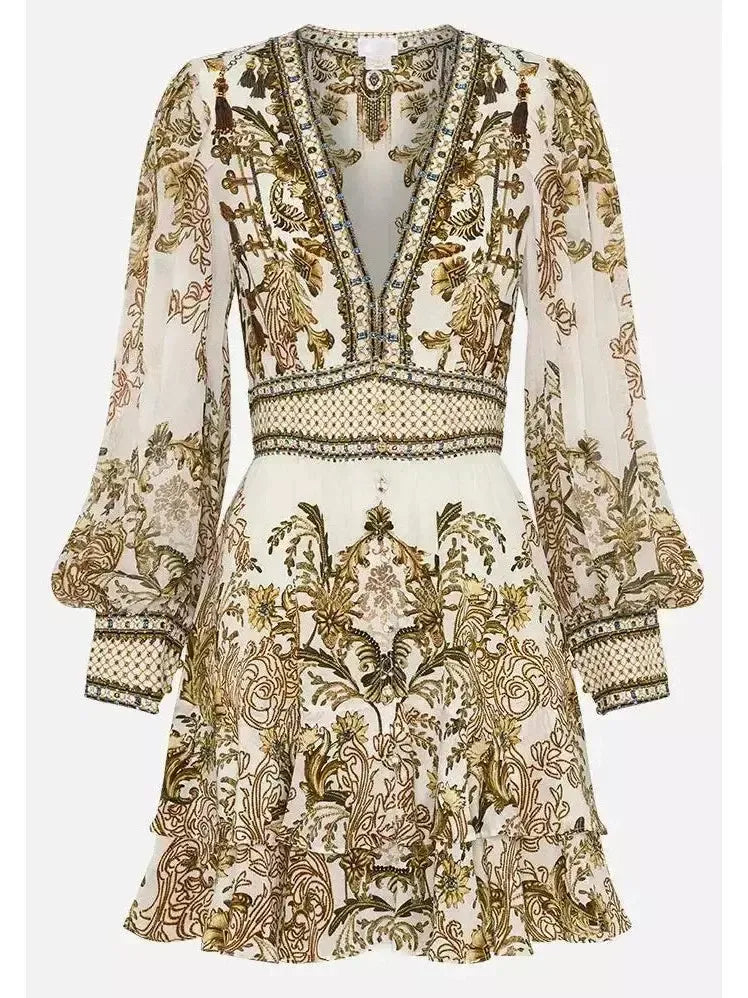 Road To Richesse Button Front Frill Dress - Dresses