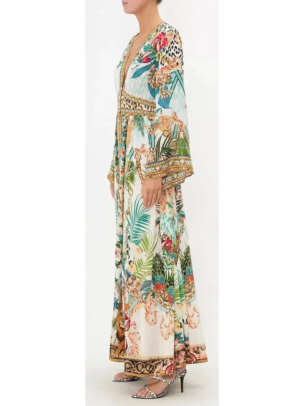 Royalty Loyalty Kimono Sleeve Dress With Shirring Detail - Dresses