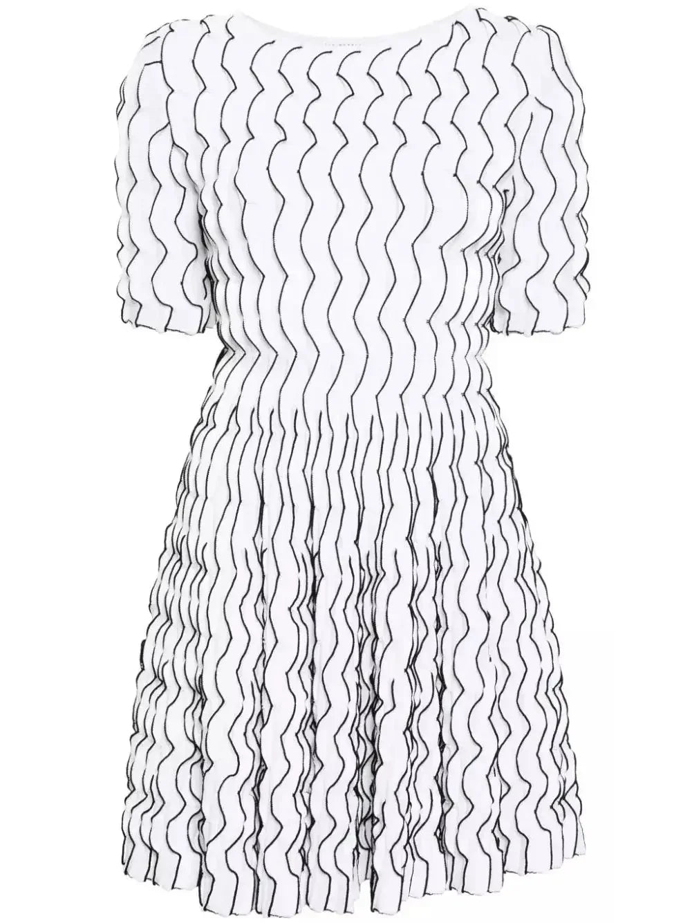 Ruffled Flared Mini Dress