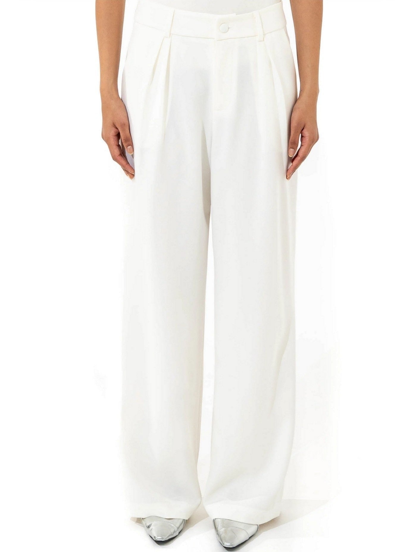 Sequin Embroidered White Blazer and Pant Suit - Suits & Sets