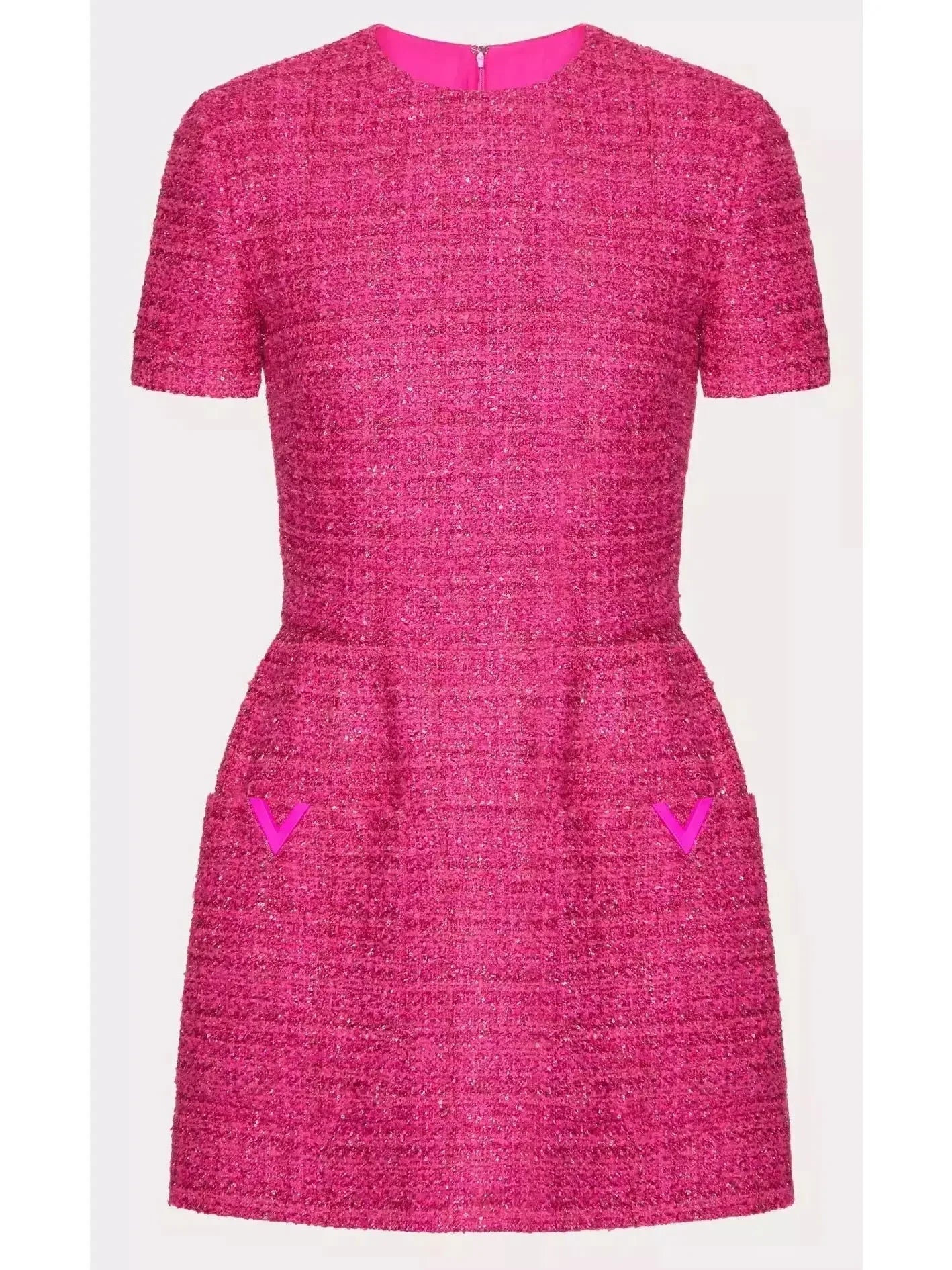 Short Tweed Dress in Glaze Tweed - Dresses