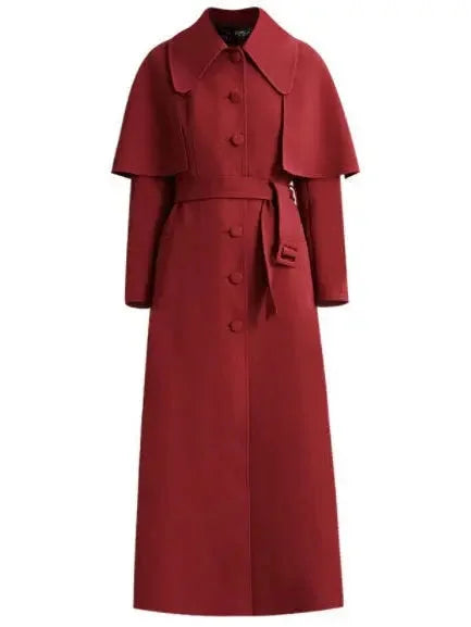 Single-Breasted Cape-Sleeve Coat - Coats