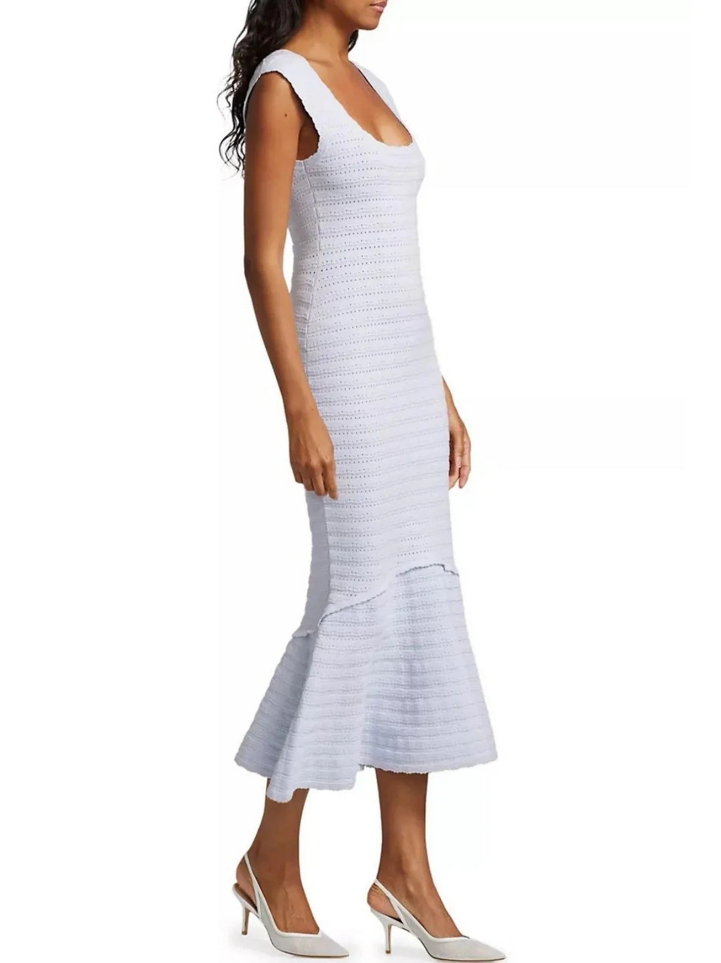Sleeveless Knit Scoop-Neck Midi Dress - Dresses