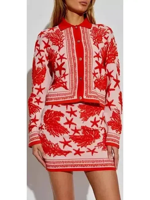 Starfish Sea Knit Polo Cardigan - small - Sweaters & Knitwear