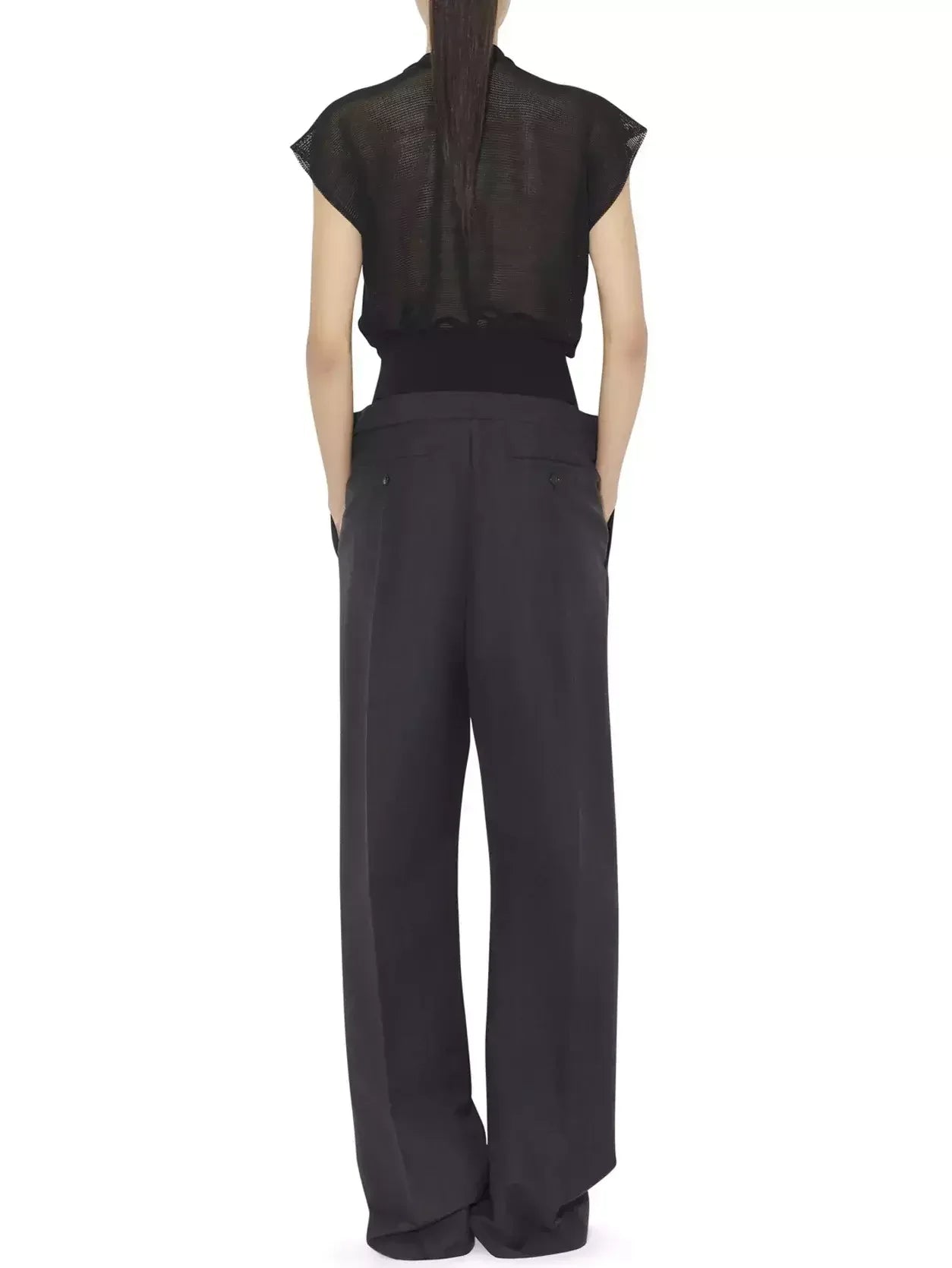 Tailored Pants with elasticated waist in Dark Grey - Jeans & Pants