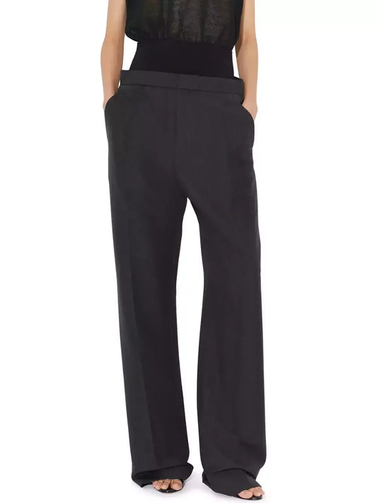 Tailored Pants with elasticated waist in Dark Grey - Jeans & Pants