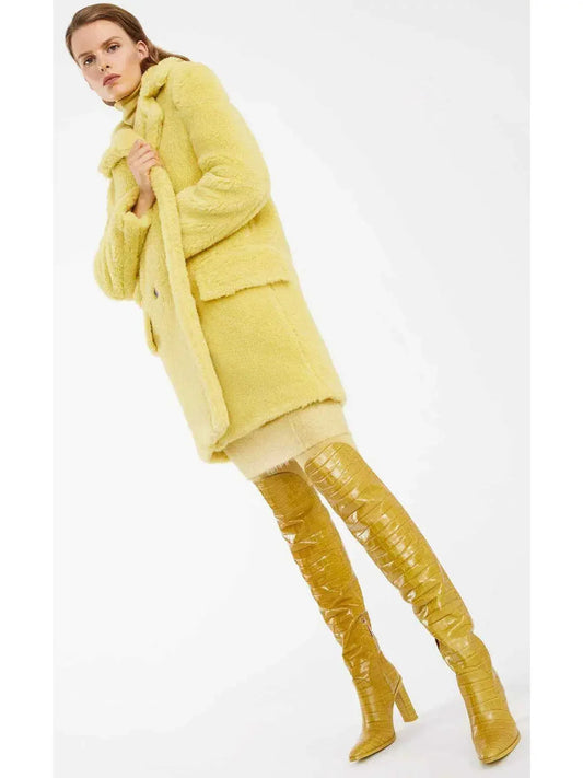 Teddy Bear Coat Yellow - Coats