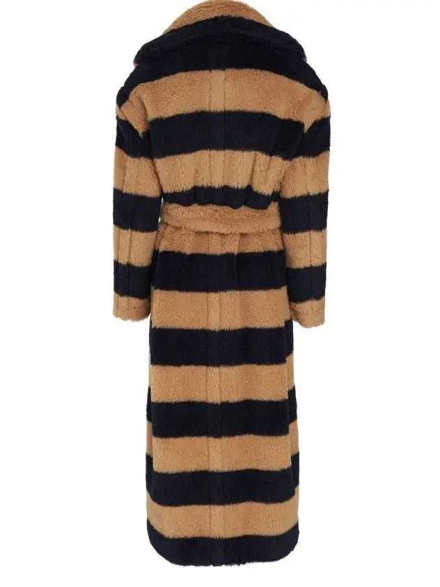 Teddy Striped Coat - Coats