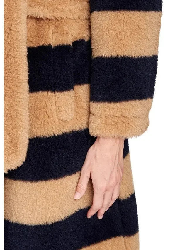 Teddy Striped Coat - Coats