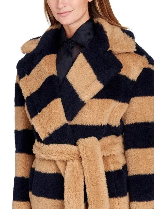 Teddy Striped Coat - Coats