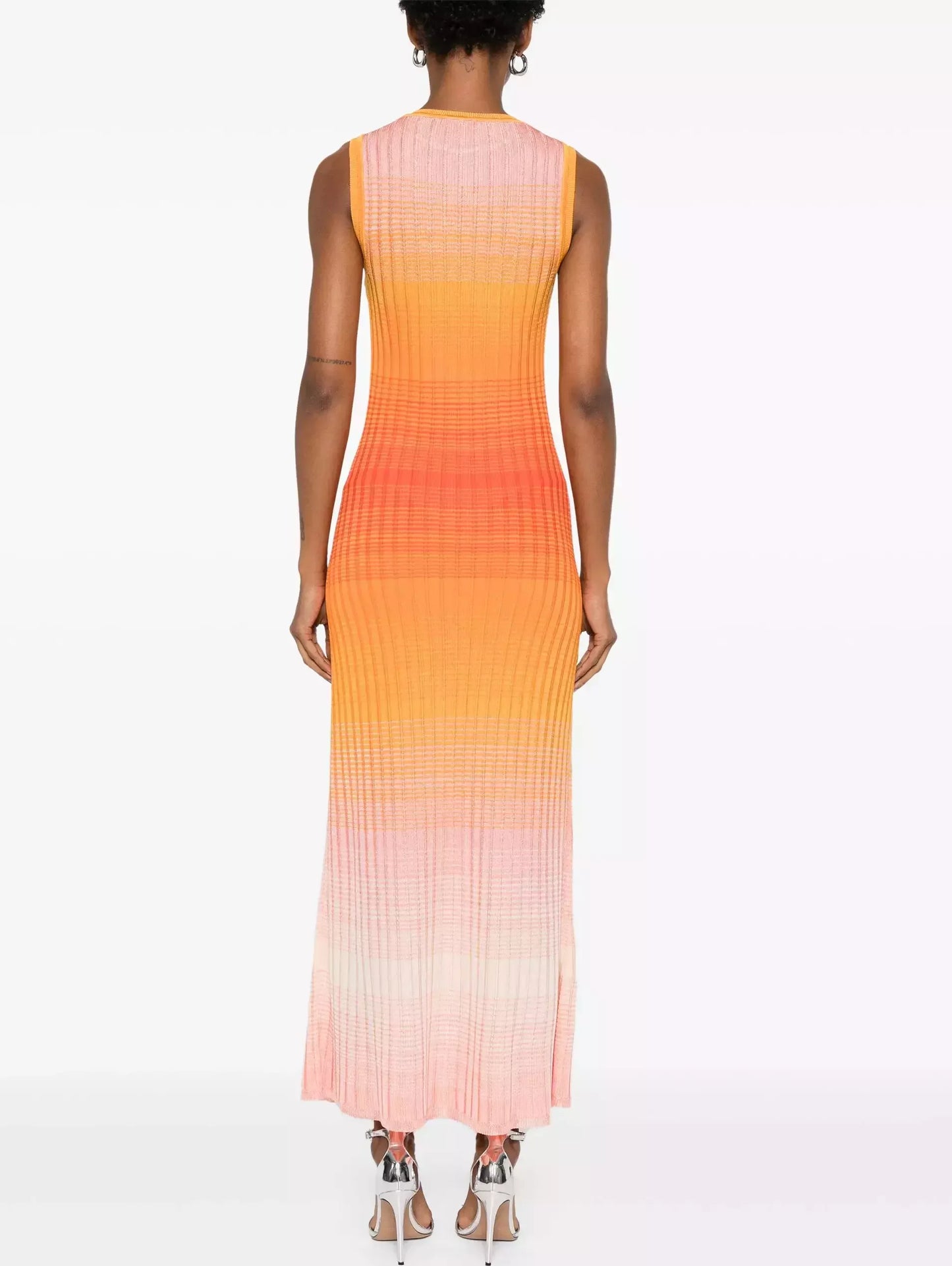 Tie-Dye Effect Knit Sleeveless Maxi Dress - Dresses