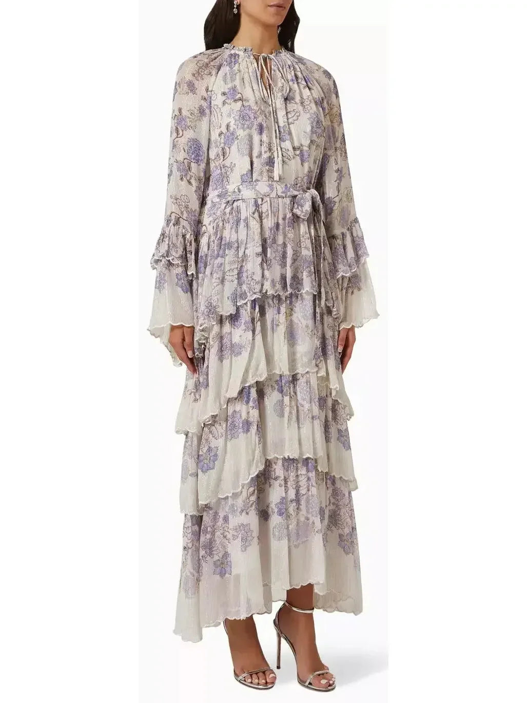 Tiered Maxi Dress in Chiffon - Dresses