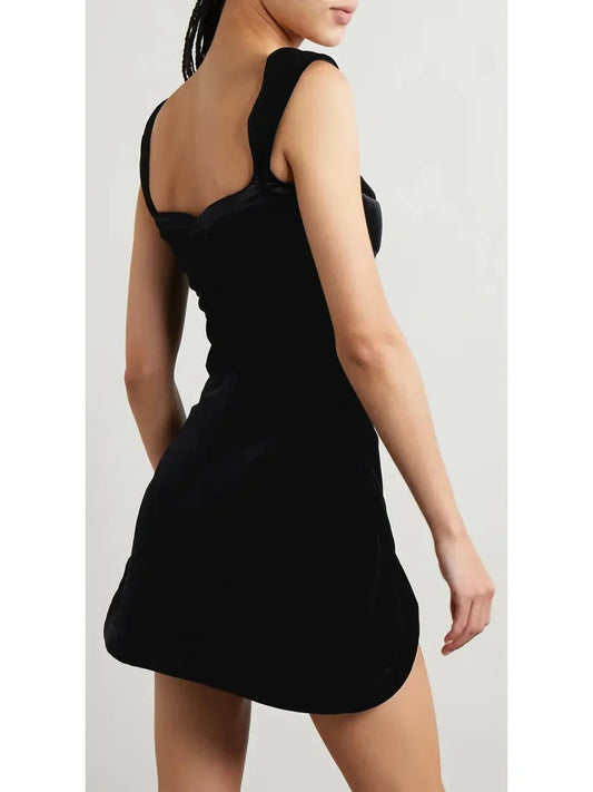 Velvet Mini Dress - Dresses
