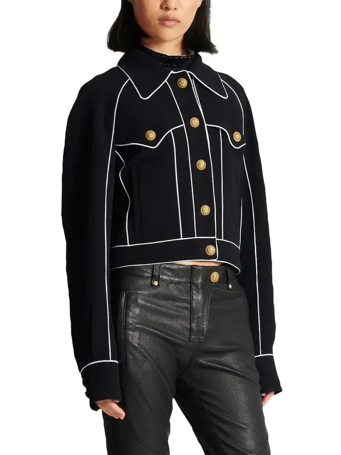Western Crepe Jacket - Jackets