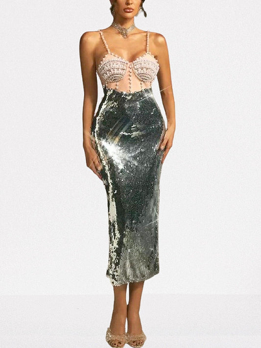 Knit High Waist Button Detailed Denim Skirt