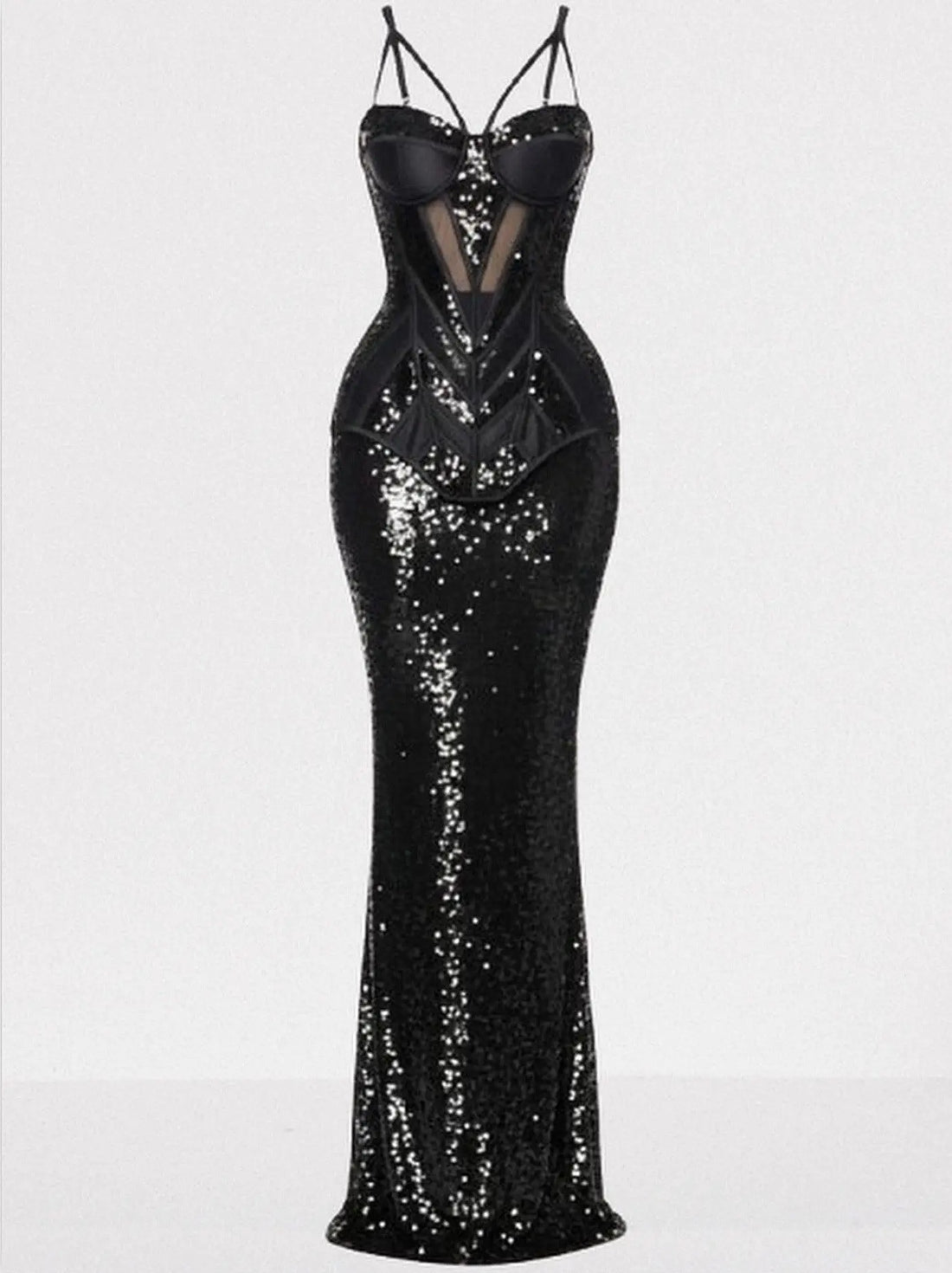 Crystal and Pearl Embellished Gathered Mesh Dress in Pink