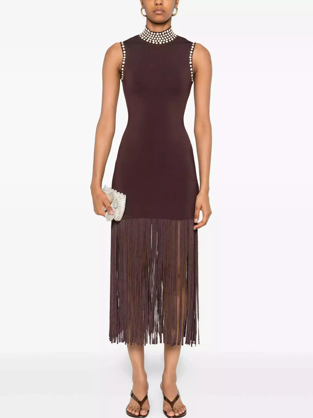 Printed Kaftan Silk Dress