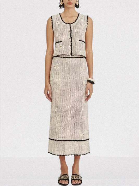 Black and White Abstract Printed Silk Shirt Dress