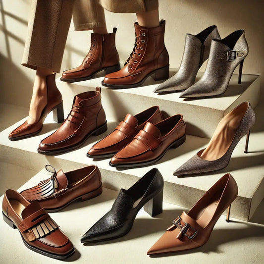 Collection of Branna Couture leather dress shoes and boots in timeless styles and colors.