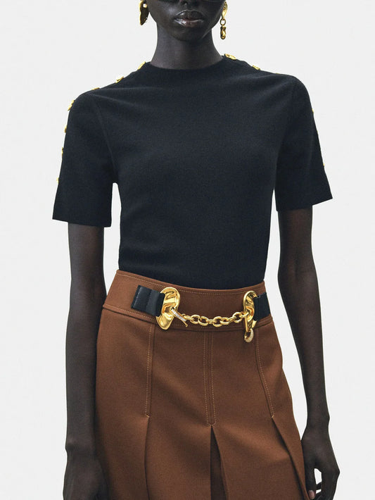 Black Velvet Corset-Top with Bow-Embellishment