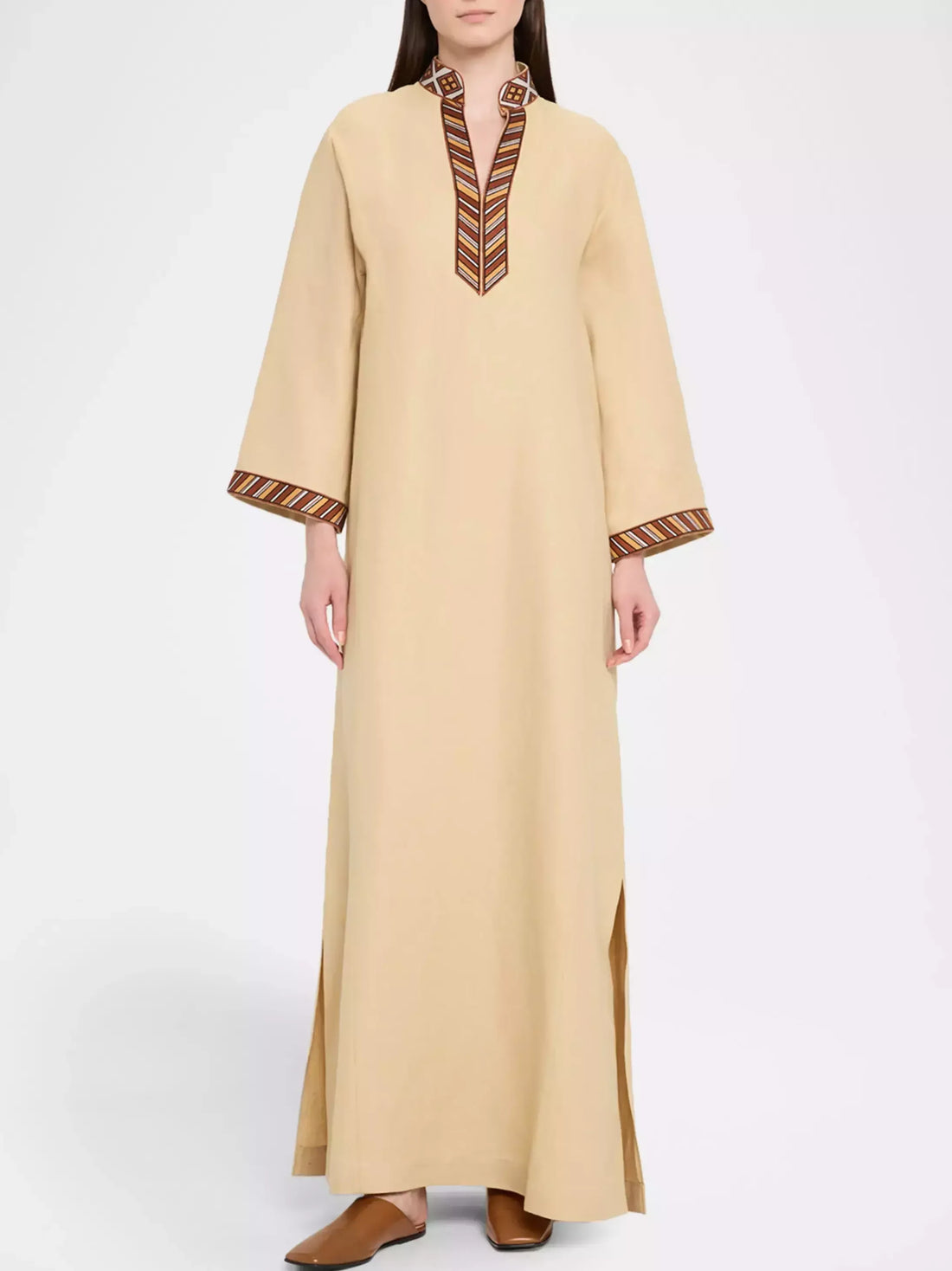 Crystal-Embellished Ruched Pink Gown