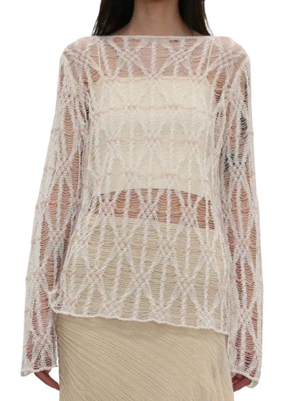 Bow-Detail Sleeveless Tulle Flared Midi Dress