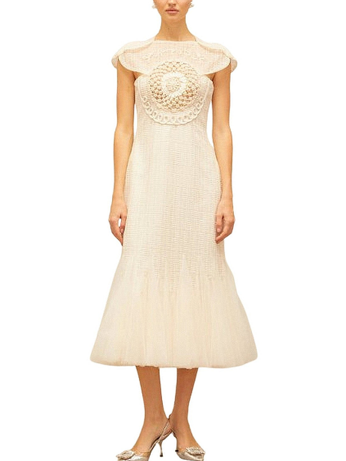 Color-Contrast V-Neck Knit Mini Dress