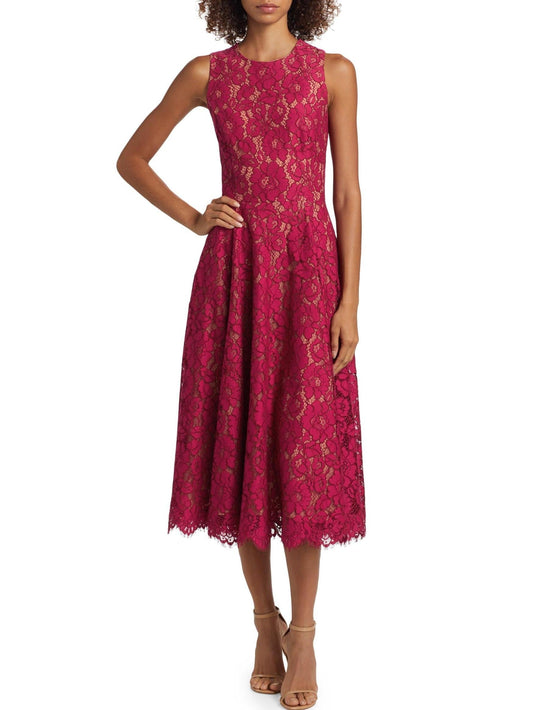 Rose-Embellished Gathered Sheath Gown