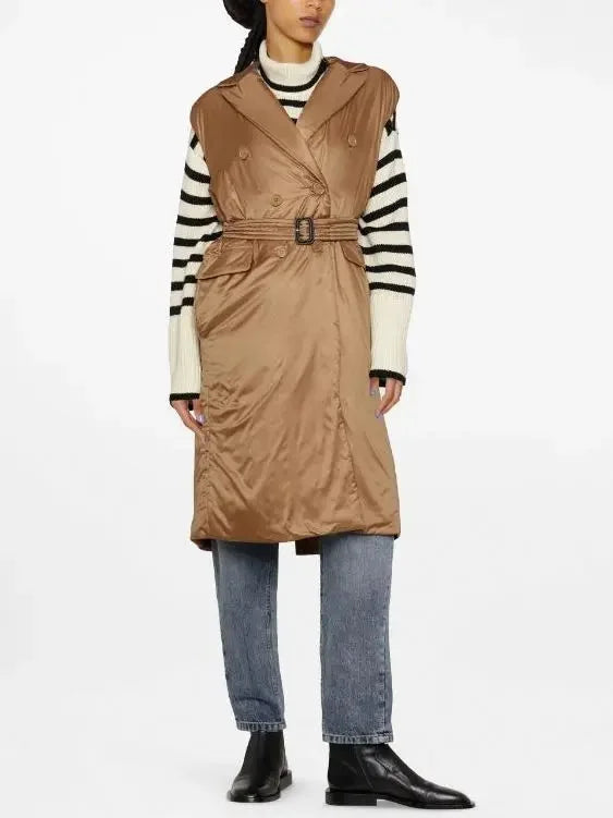 Draped Ruffled Crepe Scarf Maxi Dress in Purple