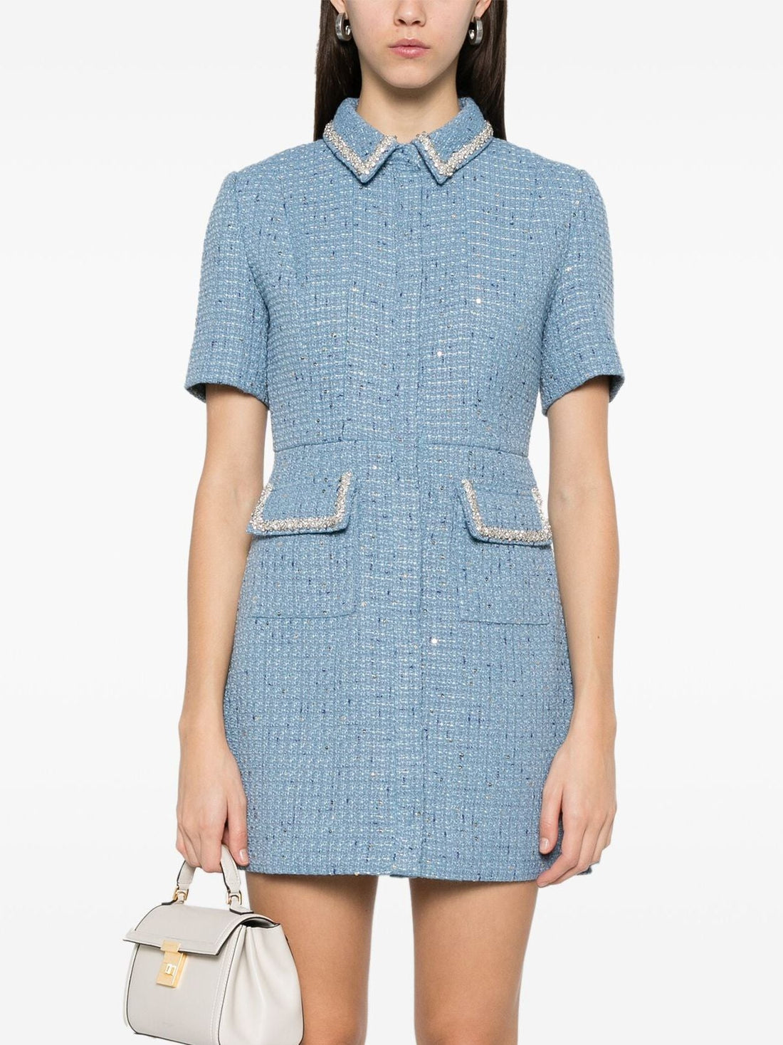 Paisley Printed V-Neck Linen Short Tunic Dress