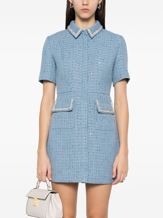 Paisley Printed V-Neck Linen Short Tunic Dress