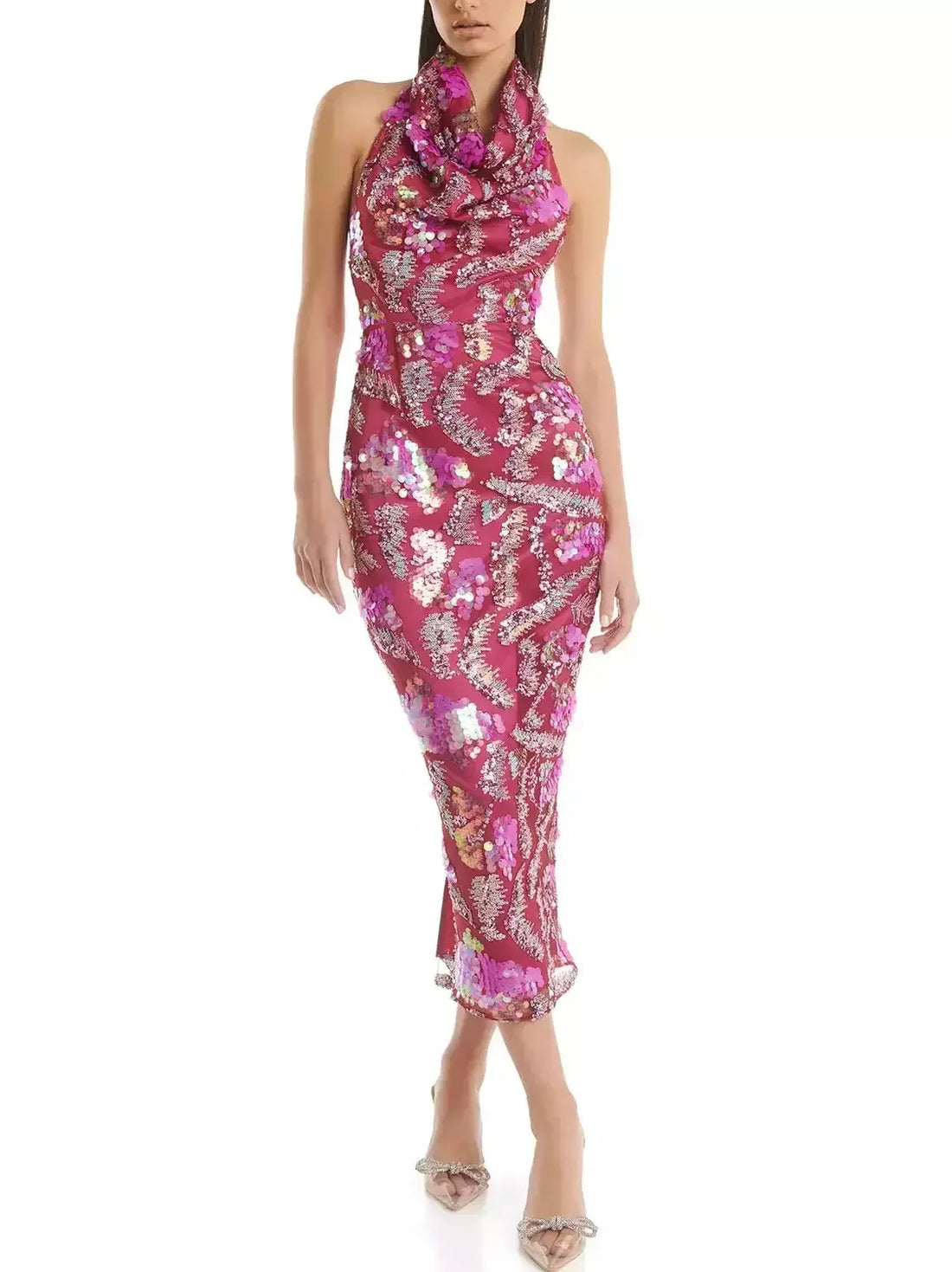 Feather-Trimmed Crêpe Black Jumpsuit