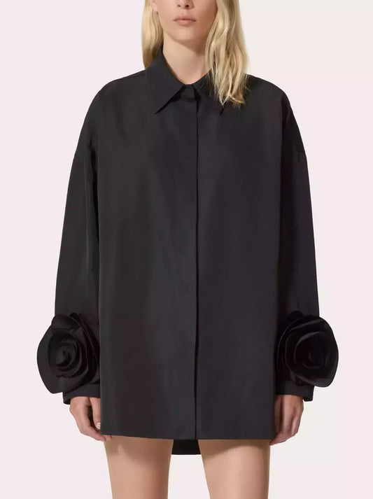 Black Mini Skirt with Lace Layering