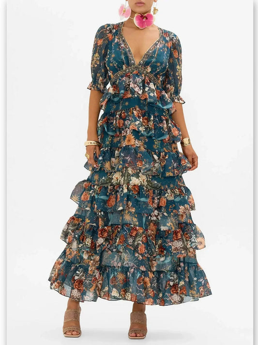 Puff-Sleeve Lace Detailed White Blouse