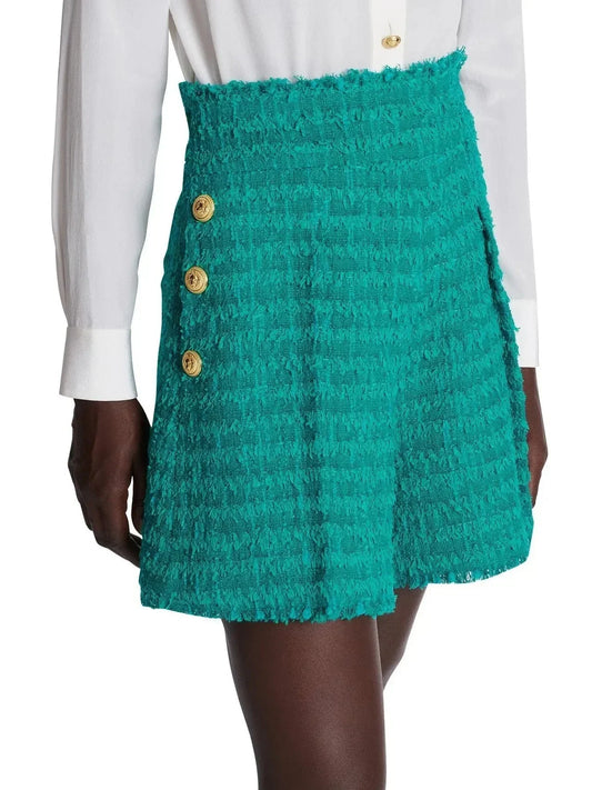 Crystal Chain High-Heel Suede Ankle Boots in Pink