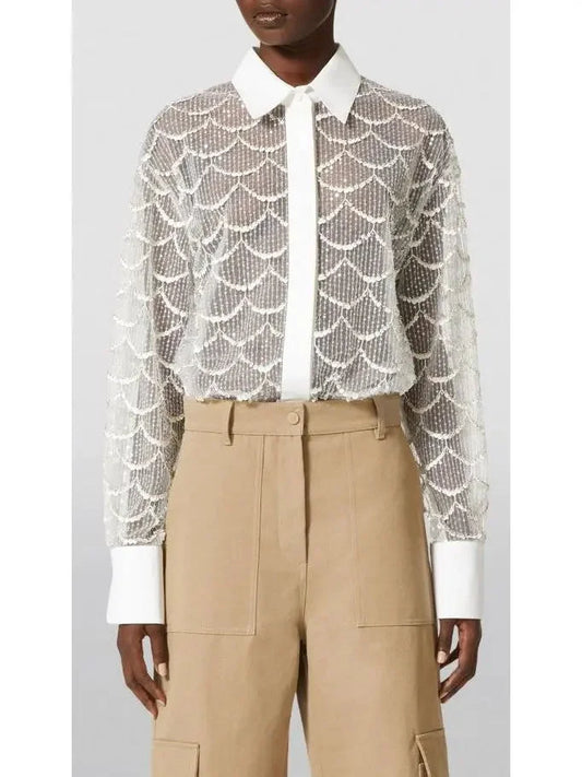 Ribbed Knit Shawl-lapel Cardigan Sweater in Ivory