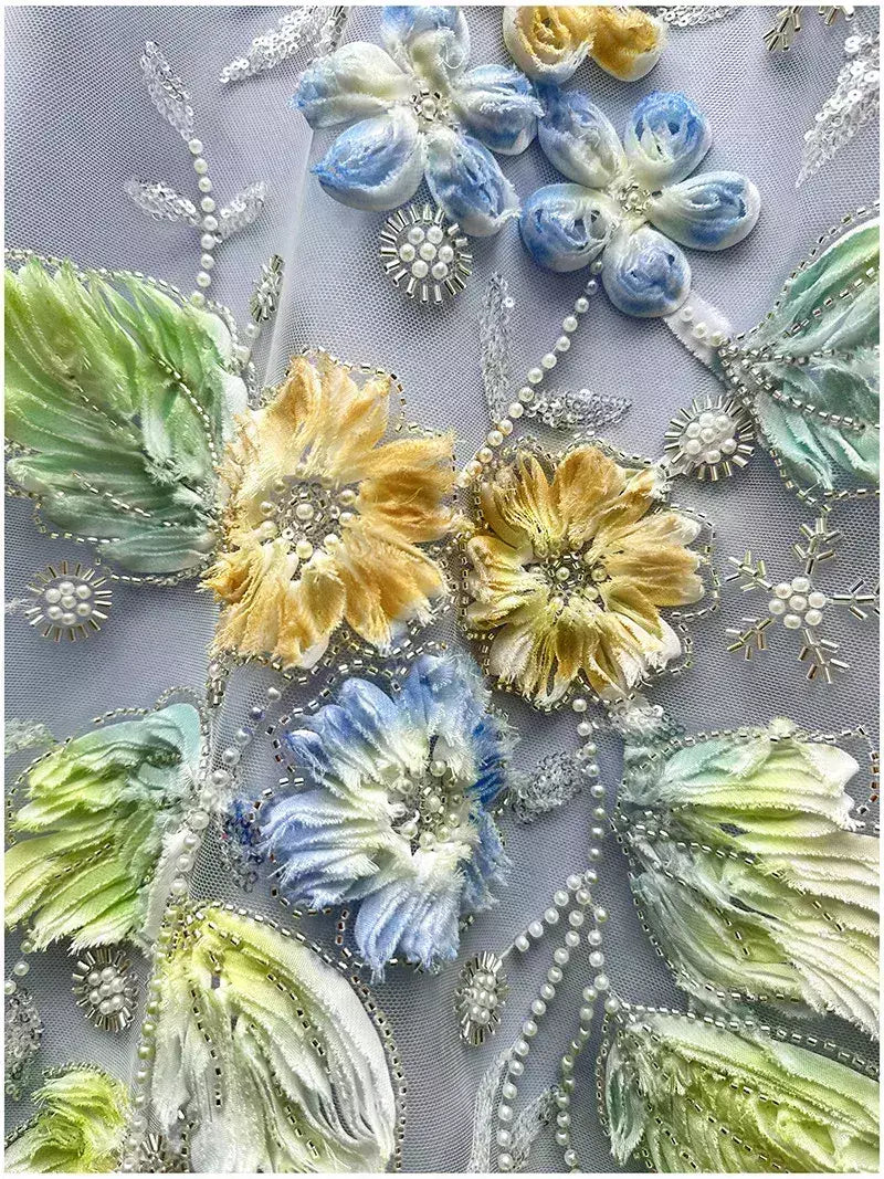 3D Floral Embroidered Shift Mini Dress - Dresses