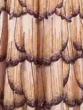 Embellished Butterfly Wing Evening Gown - Dresses