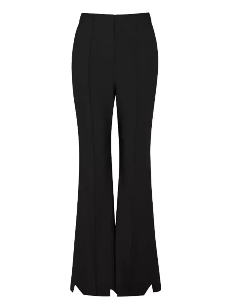 Asymmetrical Black Jacket and Pant Set Suits & Sets