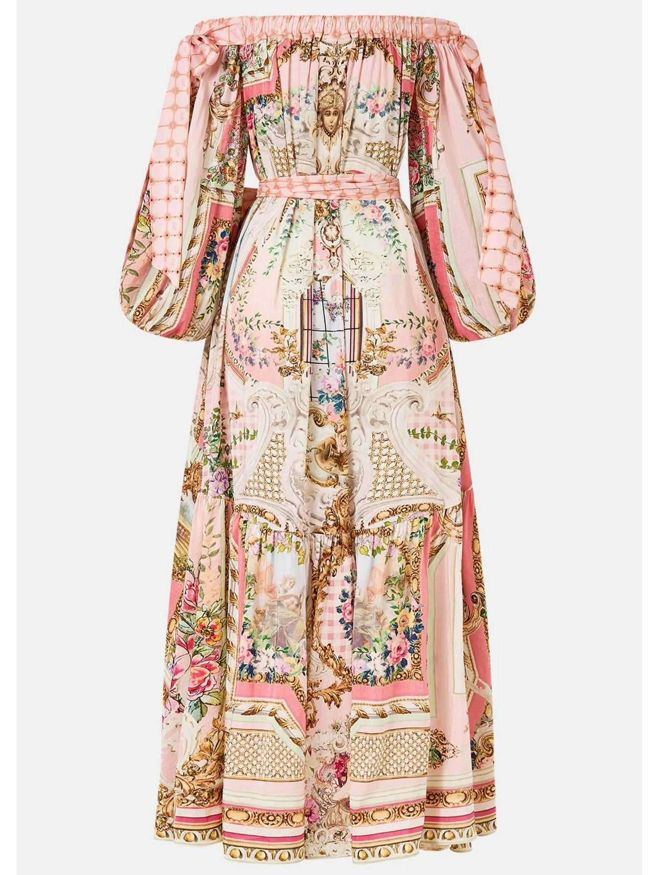 Asymmetrical Off-Shoulder Bow-Sleeve Dress