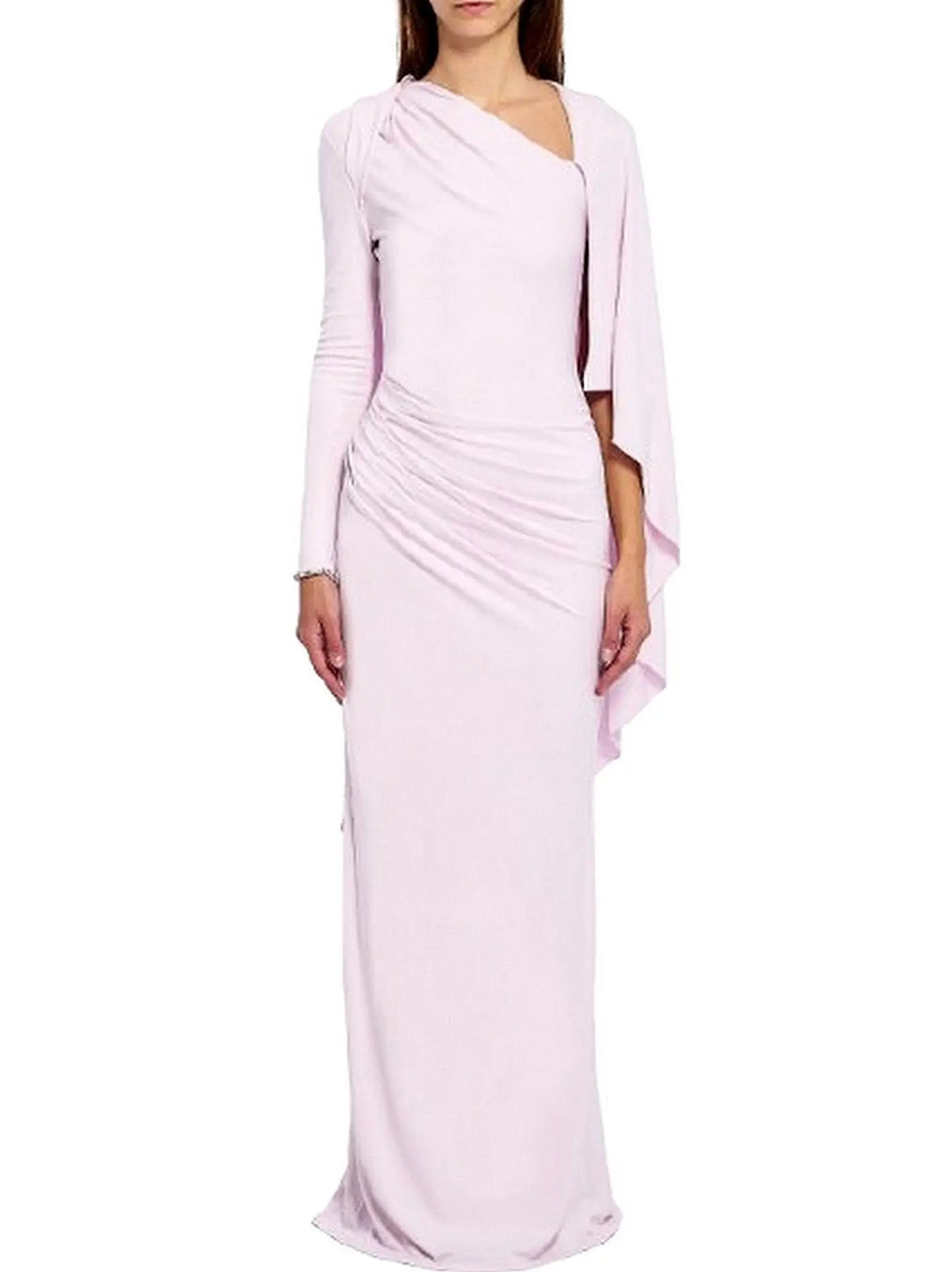 Asymmetrical One-Shoulder Draped Maxi Gown - Dresses