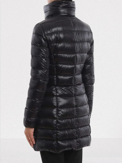 Long Paneled Quilted Down Jacket - Jackets