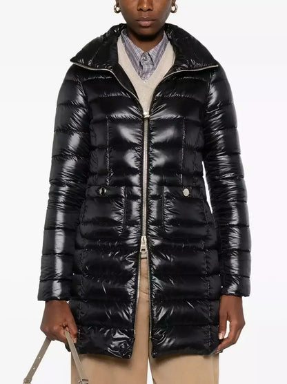 Long Paneled Quilted Down Jacket - Jackets