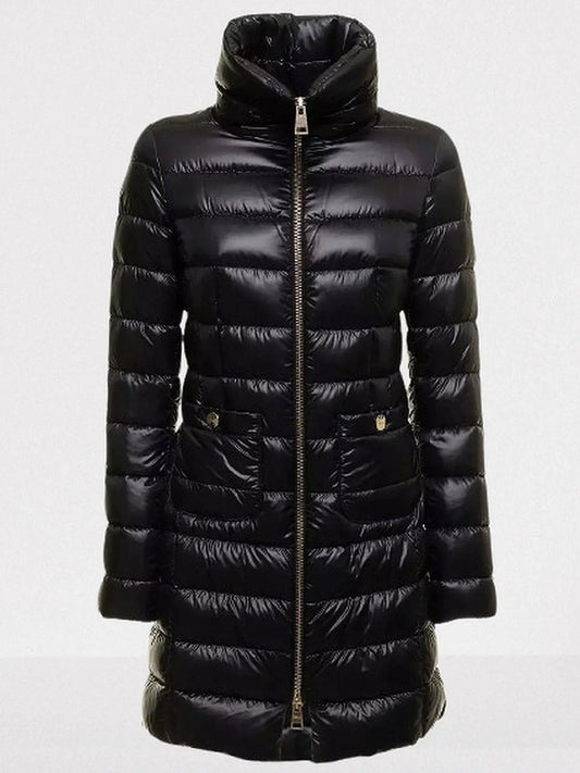 Long Paneled Quilted Down Jacket - Jackets