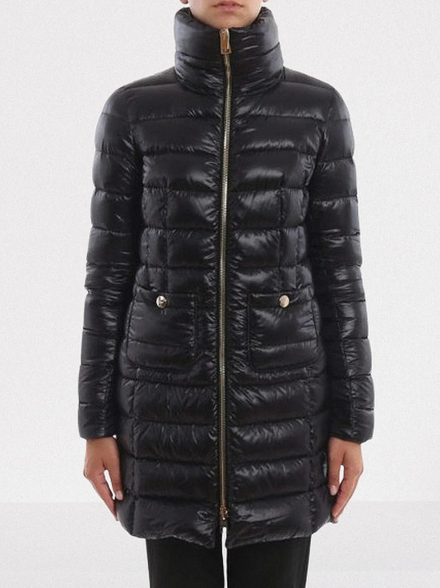Long Paneled Quilted Down Jacket - Jackets