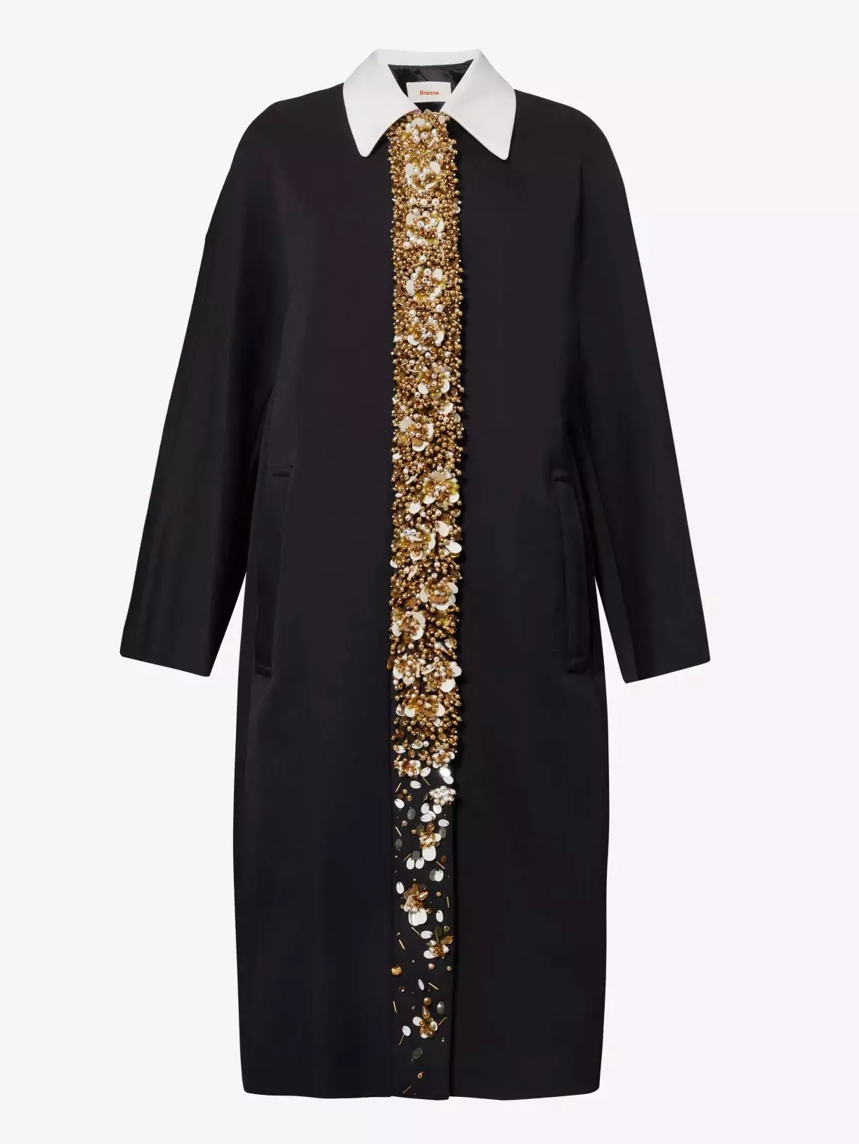 Bead and Sequin-Embellished Oversize Coat Branna Couture