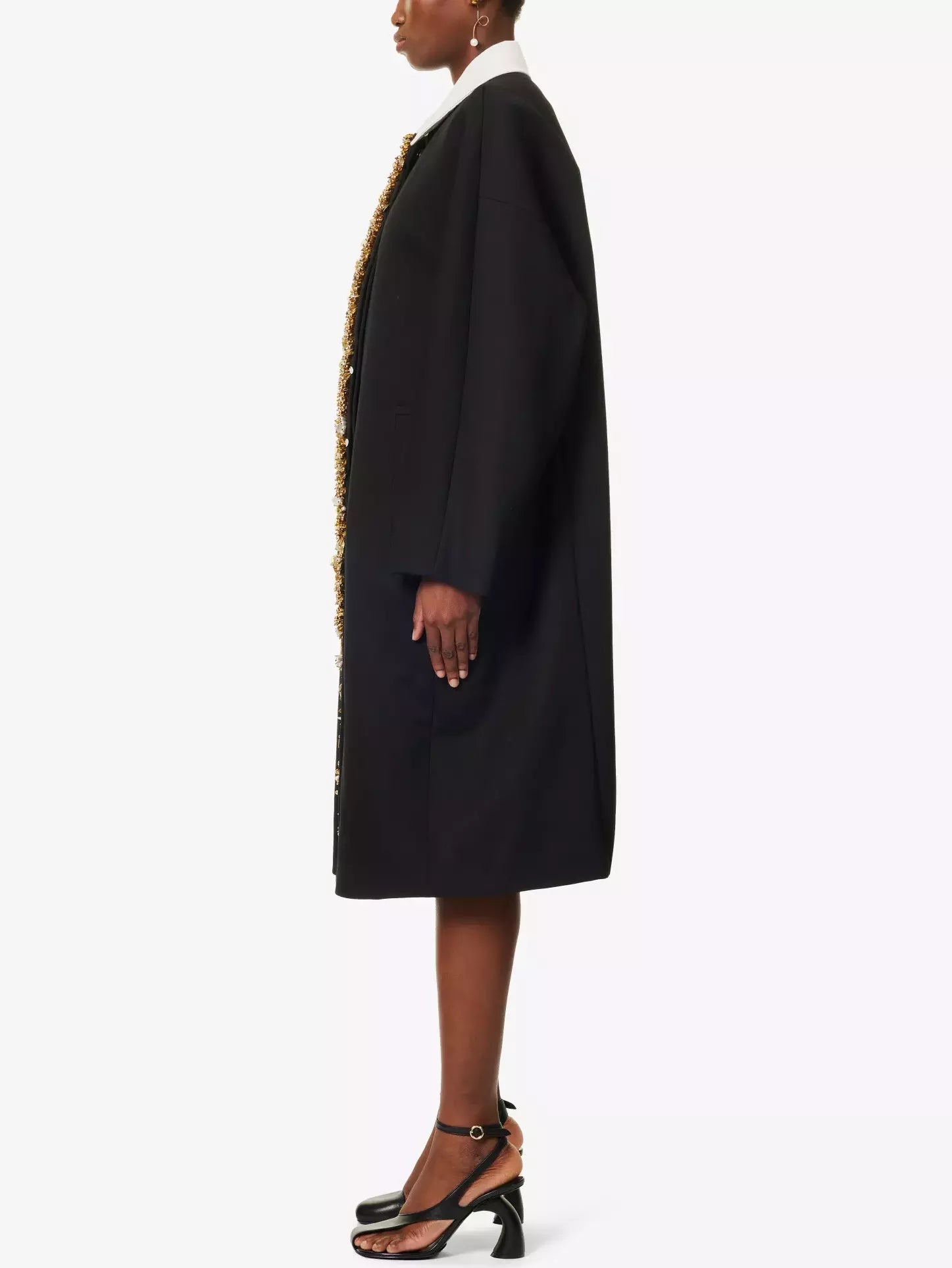 Bead and Sequin-Embellished Oversize Coat Branna Couture