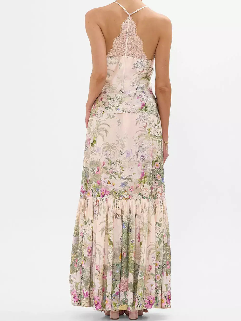Belted Floral-Print Silk and Linen Maxi Skirt - Skirts