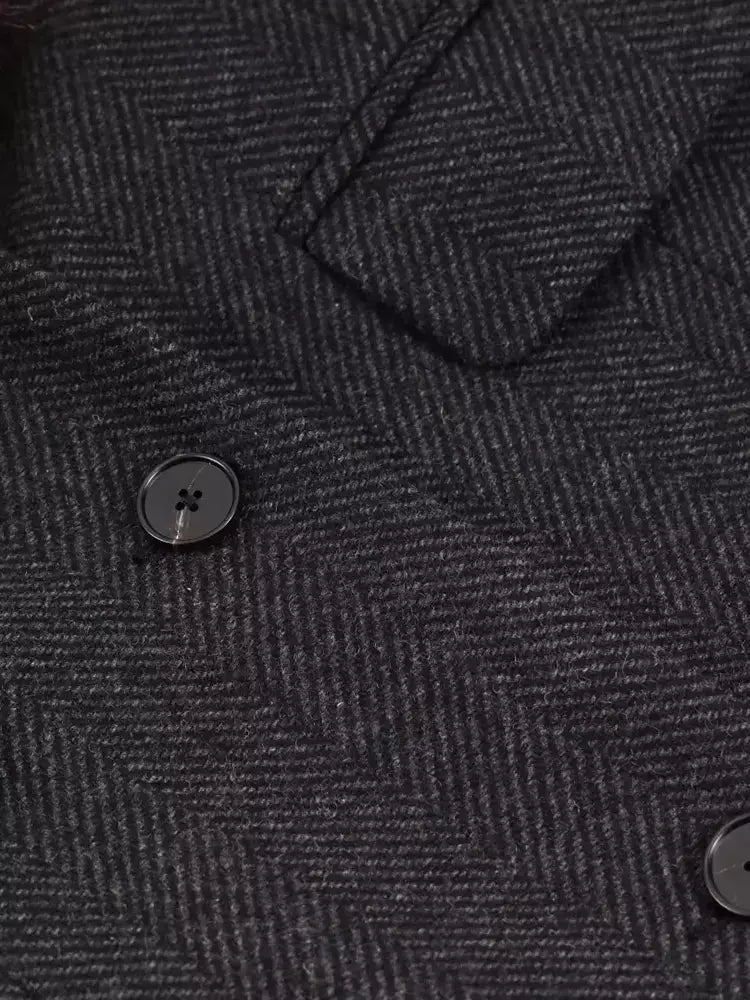 Belted Long Wool-Blend Coat with Faux-Fur Collar - Coats