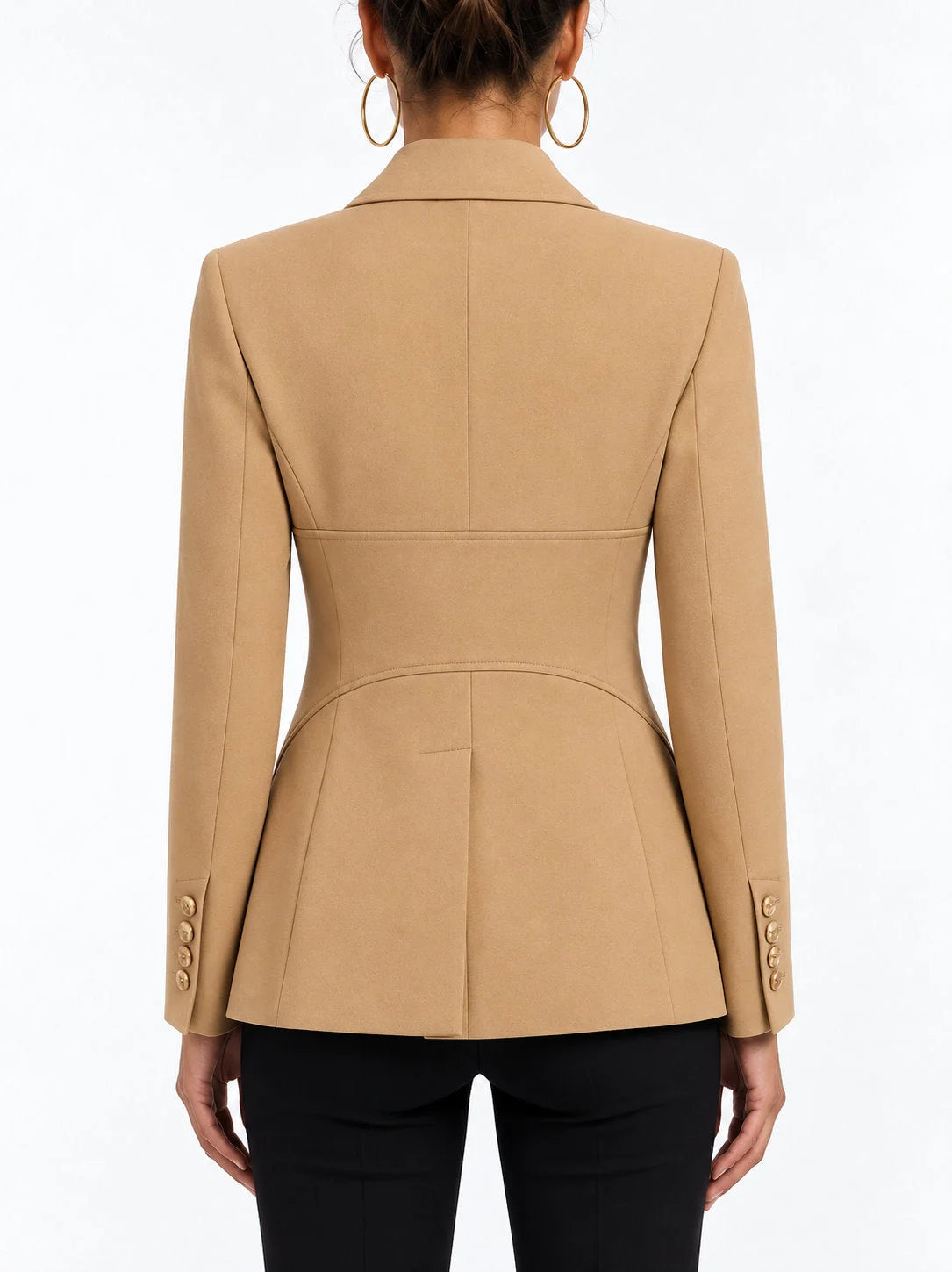 Belted Safari Jacket with Utility Pockets - Jackets